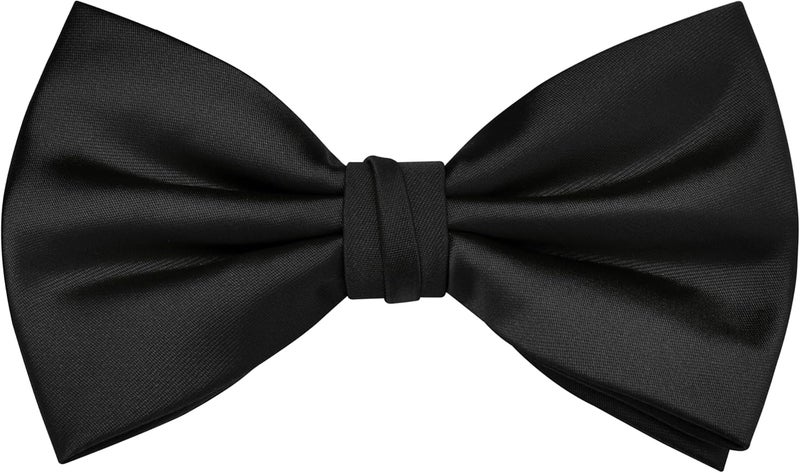 Branduce Mens Solid Color Adjustable Pre-tied Bow Tie for Men Party Wedding - Image 1